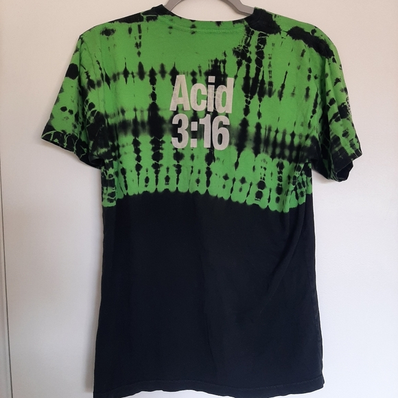 Flatbush Zombies Tie-Dye Green & Black Short Sleeve T Shirt - Small - Picture 4 of 6